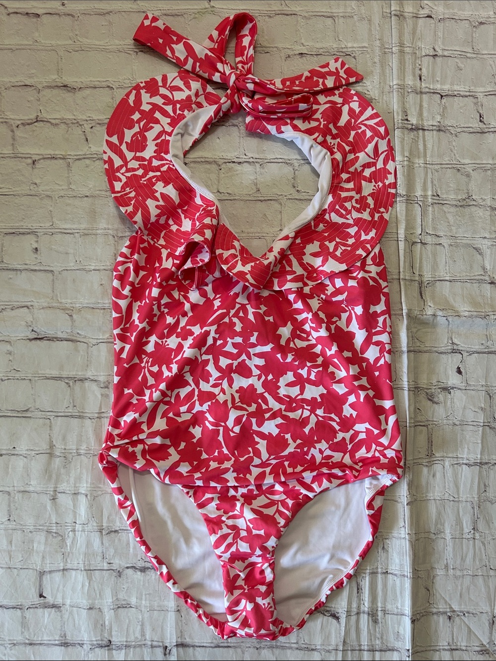 Molly Moorkamp NWT Marisol One Piece Swimsuit Large Montego Floral, Dunmore Pink